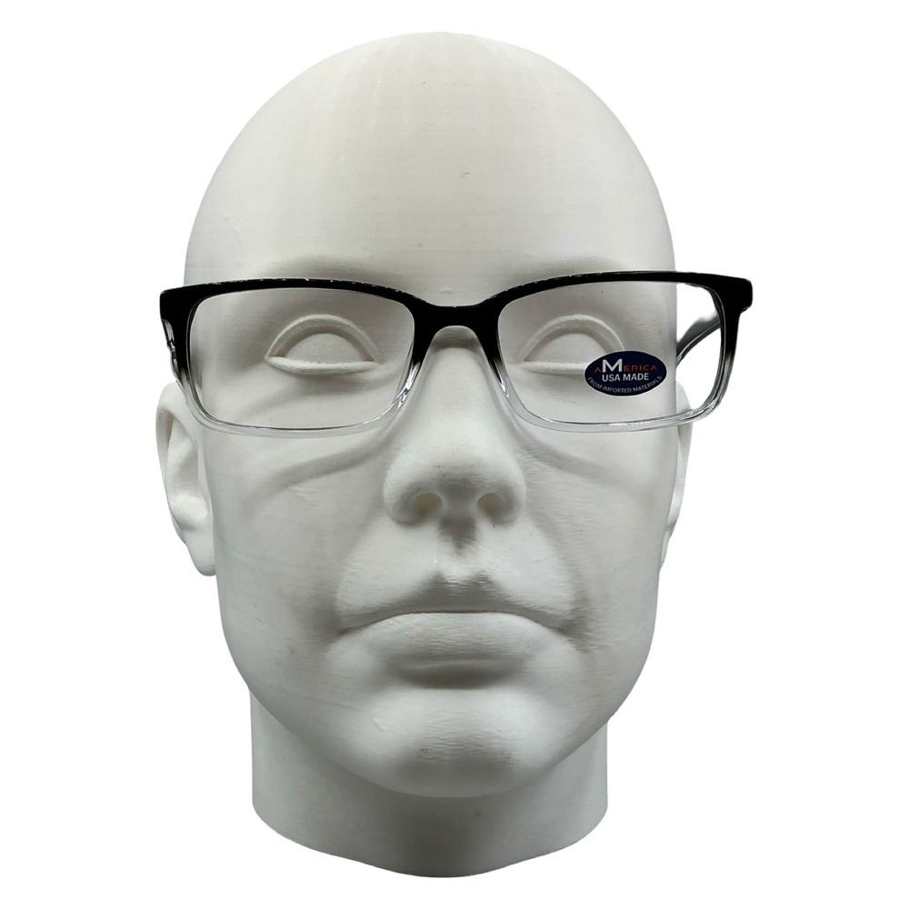 M America MU108 Eyeglasses Black Clear Gradient 55-18-145 Rectangular Frames